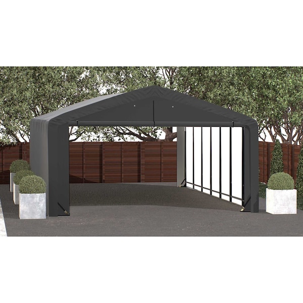 Shelterlogic ShelterTube Wind and Snow-Load Rated Garage, 20x32x10 Gray SQAADD0103C02003210 - main
